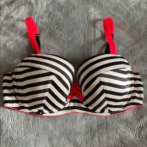 Striped Victoria’s Secret Very Sexy Balconet Bra